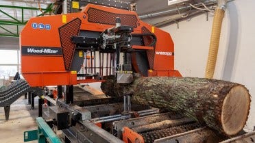 WB2000 industrial sawmill for heavy logs processing at FAGUS company